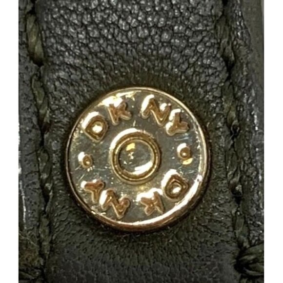 DKNY Quilted Convertible Puffer Bag With Woven Chain Strap - Olive Green 11"x6" - Picture 9 of 16